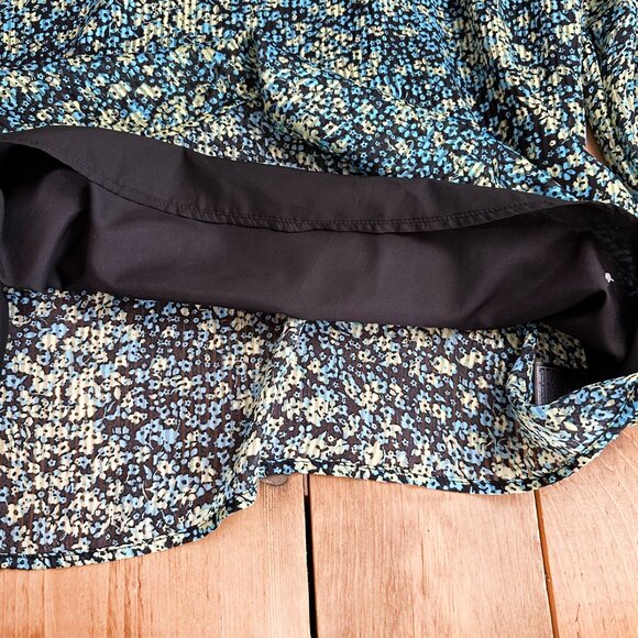 NWT Steve Madden Floral Blouse Lined 2X‎ Blue Yellow Top Women's Plus - Picture 5 of 8